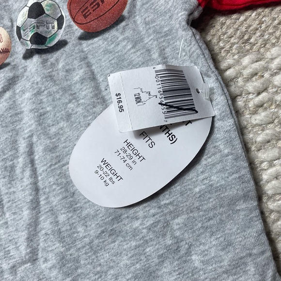 NWT Walt Disney World ESPN Kids Sports 3/4 Sleeve Raglan Shirt Size 12 Months - Picture 7 of 9